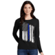 Thin Blue Line Womens Long Sleeve - American - WOM-LS-TBLA-MEDIUM