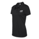 Thin Blue Line Womens Polyester Polo - Embroidered Flag - TBL-WOMEN-POLO-BLACK-LARGE