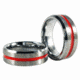 Thin Blue Line Womens Thin Red Line Ring, Tungsten - WOM-TRL-RING-TUNG-9