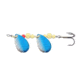 Thomas Fishing Lures Double Spinn In-Line Spinner, 1 3/4in, 1/5 oz, Nickel/Blue, S500SB