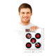 Thompson Target HALO Bullseye 3in Reactive Splatter Targets 8.5x11, 20 Pack, Black/Red, Small, 4612-20