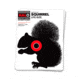 Thompson Target HALO Life-Size Squirrel Reactive Splatter Targets 8.5x11, 20 Pack, Black/Red, Small, 4606-20