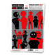 Thompson Target HALO Threat Code Red Reactive Splatter Shooting Game Targets 12.5x19, 10 Pack, Black/Red, Large, 4655-10