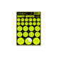 Thompson Target Shot Spots Orange 6.5x9in Adhesive Target Paster Bullseyes, 30 Pack, Green, XS, 5506-30