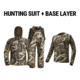 Tidewe Altus Ultra Silent Hunting Suit and Merino 150 Wool Base Layer Bundle, HC002-NGM-TE-HL001-VW-L-TE