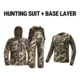 Tidewe Altus Ultra Silent Hunting Suit and Merino 150 Wool Base Layer Bundle, HC002-NGM-TE-HL001-VW-S-TE