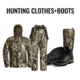 Tidewe Altus Ultra Silent Water Resistant Hunting Suit and 6mm Neoprene Boots Bundle, HC002-NGM-TE-BT004-NG08