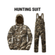 Tidewe Hooded Insulated Hunting Jacket and TimberGhost Silent Windproof Hunting Bibs Bundle, HA002-VW-S-TE-HP003-VW-S-TE