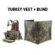 Tidewe StrutBack Turkey Vest with Kickstand and See Through Turkey Hunting Blind Bundle, BL011-GN-OSTE-TV002-TH-V2-TE