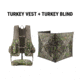 Tidewe Ultra-Light Mobile Turkey Vest and StrutCover See-Through Blind Bundle, TV006-TH-OSTE-BL011-GN-OSTE