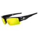 Tifosi Optics Lore Sunglasses - Gloss Black Frame w/Clarion Yellow,AC Red and Clear Lens 1090100227