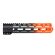 Tiger Rock AR-15 Angle Cut Clamp On M-Lok 10in Handguard, Black Base, Cerakote, Gradient, Organge, Medium, FMLUS-10D-ORG-GRADIENT