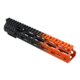 Tiger Rock AR-15 Angle Cut Clamp On M-Lok 10in Handguard, Black Base, Cerakote, Gradient, Organge, Medium, FMLUS-10D-ORG-GRADIENT