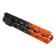 Tiger Rock AR-15 Angle Cut Clamp On M-Lok 10in Handguard, Black Base, Cerakote, Gradient, Organge, Medium, FMLUS-10D-ORG-GRADIENT