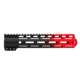 Tiger Rock AR-15 Angle Cut Clamp On M-Lok 10in Handguard, Black Base, Cerakote, Gradient, Red, Medium, FMLUS-10D-RED-GRADIENT