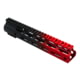Tiger Rock AR-15 Angle Cut Clamp On M-Lok 10in Handguard, Black Base, Cerakote, Gradient, Red, Medium, FMLUS-10D-RED-GRADIENT