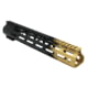 Tiger Rock AR-15 Angle Cut Clamp On M-Lok 12in Handguard, Black Base, Cerakote, Gradient, Gold, Medium, FMLUS-12D-GLD-GRADIENT