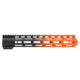 Tiger Rock AR-15 Angle Cut Clamp On M-Lok 12in Handguard, Black Base, Cerakote, Gradient, Organge, Medium, FMLUS-12D-ORG-GRADIENT