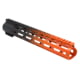 Tiger Rock AR-15 Angle Cut Clamp On M-Lok 12in Handguard, Black Base, Cerakote, Gradient, Organge, Medium, FMLUS-12D-ORG-GRADIENT