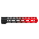 Tiger Rock AR-15 Angle Cut Clamp On M-Lok 12in Handguard, Black Base, Cerakote, Gradient, Red, Medium, FMLUS-12D-RED-GRADIENT