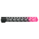 Tiger Rock AR-15 Angle Cut Clamp On M-Lok 15in Handguard, Black Base, Cerakote, Gradient, Pink, Medium, FMLUS-15D-PNK-GRADIENT