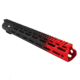 Tiger Rock AR-15 Angle Cut Clamp On M-Lok 15in Handguard, Black Base, Cerakote, Gradient, Red, Medium, FMLUS-15D-RED-GRADIENT