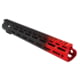 Tiger Rock AR-15 Angle Cut Clamp On M-Lok 15in Handguard, Black Base, Cerakote, Gradient, Red, Medium, FMLUS-15D-RED-GRADIENT