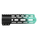 Tiger Rock AR-15 Angle Cut Clamp On M-Lok 7in Handguard, Black Base, Cerakote, Gradient, Robins Egg, Medium, FMLUS-7D-RGB-GRADIENT
