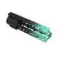 Tiger Rock AR-15 Angle Cut Clamp On M-Lok 7in Handguard, Black Base, Cerakote, Gradient, Robins Egg, Medium, FMLUS-7D-RGB-GRADIENT