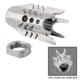 Tiger Rock Booster Flash Hider, AR-10/LR-308, 5/8x24 Thread Pictch, Silver, Small, MBK43S#
