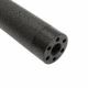 EDEMO Tiger Rock Muzzle Brake, AR 9mm 1/2x36 Thread 2-in-1, Hybrid Fake Suppressor Can, Black, Small, F59, EDEMO1