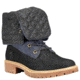 Timberland Jayne Mixed-Media Warm Gaiter Boots - Womens, Black Nubuck w/Grey NXt Wool, Medium, 6.5, TB0A1URS001-65-Medium