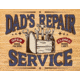 Tin Signs Dad's Repair Service Sign, Nostalgic Embossed Tin Sign, 12.5in X 16in, 2268