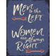 Tin Signs Men To The Left Sign