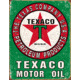 Tin Signs Texaco Motor Oil, 16in X 12.5in Reproduced From Authentic, Vintage Advertising, Rich Vibrant Colors And Heavy Embossing Make These Wonderful For Decorating, 1927