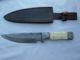 Titan Damascus Bolster Handle Steel Blade Knife TDK-58