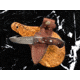 Titan Damascus Skinning Gut Hook, Hunting Knife by Titan TD-176, 4in, TDK-176