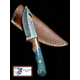 Titan Damascus Skinning Gut Hook, Hunting Knife by Titan TD-176, 4in, TDK-176