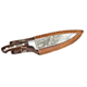 Titan International Knives Damascus Kitchen Knife, 8 1/2in Blade, Walnut Wood and Copper Bolster Handle, 12in Overall, TDK-211