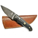 Titan International Knives Damascus Steel Drop Point Knife, Mini Everyday Carry - Micarta Grip, 3.1in Blade, Micarta Handle, 6in TD-202