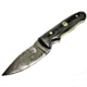 Titan International Knives Damascus Steel Drop Point Knife, Mini Everyday Carry - Micarta Grip, 3.1in Blade, Micarta Handle, 6in TD-202