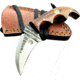 Titan International Knives Fixed Blade Knife, 2.5in, Carbon Steel, Karambit, Black Walnut TC-53