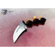 Titan International Knives Fixed Blade Knife, 2.5in, Carbon Steel, Karambit, Black Walnut, TCK-53