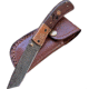 USED Titan International Knives TF-012 Fixed Blade Knives, 4.2in, High Carbon Damascus Steel, Tanto, Engraved Walnut Handle, TF-012, EDEMO1, Used, Condition Fair, Missing Item