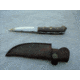 Titan J2 Japanese Steel Fixed Knife, TJ-016, Micarta Brown 4-Finger Grip Handle, 3.2in. Blade TJK-16