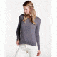 Toad&amp;Co Cambria Pointelle Crew Womens Top, Smoke, Large T1072801-259-L