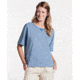 Toad&amp;Co Couvert Hemp Women's Short Sleeve Pullover, Bright Indigo Heather, Large T1082800-909-L