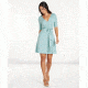 Toad&amp;Co Cue Wrap Cafe Short Sleeve Dress, Aquifer Wave Print, Medium T1772808-416-M