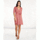 Toad&amp;Co Cue Wrap Cafe Short Sleeve Dress, Guava Wave Print, Large T1772808-670-L