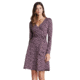 Toad&amp;Co Cue Wrap Long Sleeve Dress, Huckleberry Line Print, L, T1771702-511-L